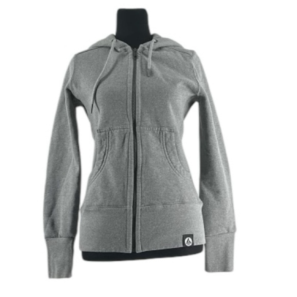 American Giant hoodie classic grey full zip made In USA casual lounge wear sz xs